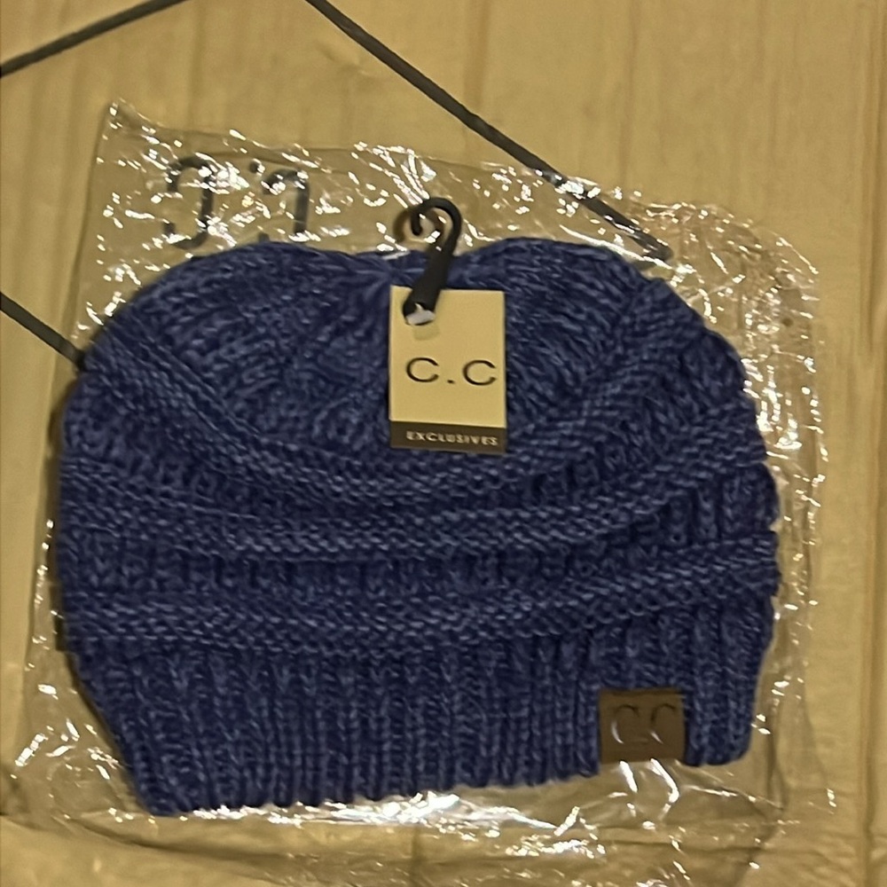 Slouchy oversized thick C.C Beanie Warm Cable Knit hat